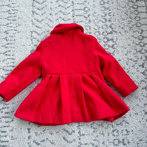 Cat and Jack Toddler Girl Red Pea Coat 2T - Picture 4 of 6